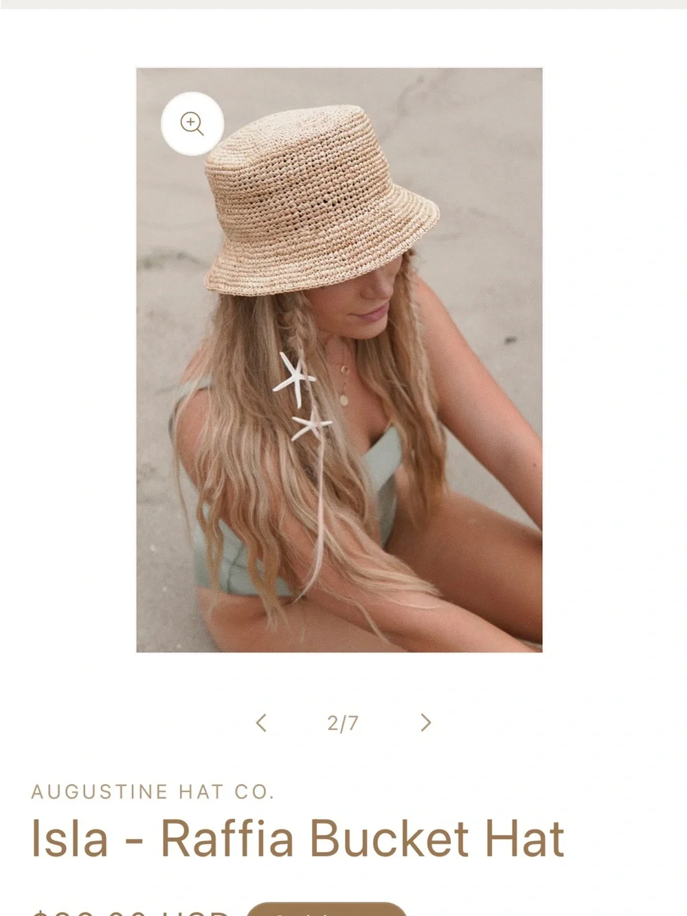 Augustine hat co women’s raffia Sun Hats (milly & isla)- Natural (set of 2)
